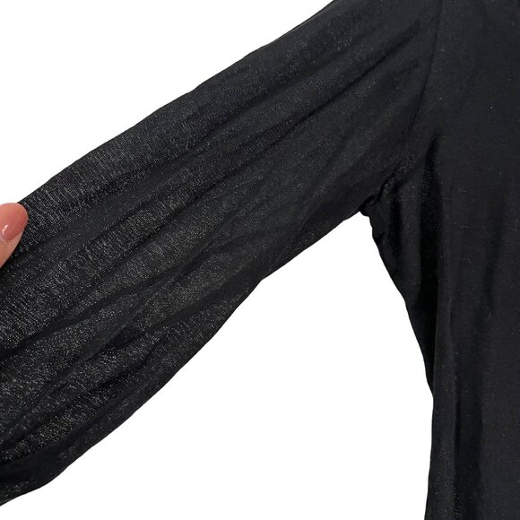 Patrizia Pepe Womens Black Wool Lightweight Long Sleeve Cardigan Sweater Size M - Picture 4 of 6